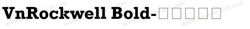 VnRockwell Bold字体转换
